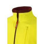 Chaqueta polar de trabajo unisex con reflectantes 280 g/m2 color burdeos octava vista