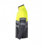 Chaqueta polar laboral extra grande de poliéster 280 g/m2 color amarillo tercera vista