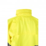 Traje de lluvia de poliéster para trabajar con reflectantes 130 g/m2 color amarillo fluorescente quinta vista