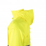 Traje de lluvia de poliéster para trabajar con reflectantes 130 g/m2 color amarillo fluorescente sexta vista