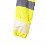 Traje de lluvia de poliéster para trabajar con reflectantes 130 g/m2 color amarillo fluorescente septima vista