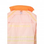 Traje de lluvia de poliéster para trabajar con reflectantes 130 g/m2 color naranja fluorescente sexta vista