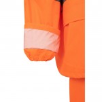 Traje de lluvia de poliéster para trabajar con reflectantes 130 g/m2 color naranja fluorescente septima vista