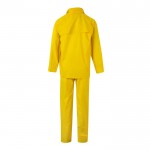 Traje de lluvia laboral de dos piezas de poliéser revestido 225 g/m2 color amarillo segunda vista