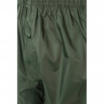 Traje de lluvia laboral de dos piezas de poliéser revestido 225 g/m2 color verde octava vista