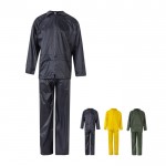 Traje de lluvia laboral de dos piezas de poliéser revestido 225 g/m2 varios colores