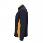 Chaqueta polar para trabajar de poliéster con bolsillos 220 g/m2 color amarillo tercera vista