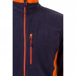 Chaqueta polar para trabajar de poliéster con bolsillos 220 g/m2 color naranja quinta vista