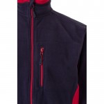 Chaqueta polar para trabajar de poliéster con bolsillos 220 g/m2 color rojo quinta vista