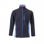 Chaqueta polar para trabajar de poliéster con bolsillos 220 g/m2 color azul claro
