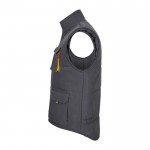 Chaleco laboral unisex multibolsillos de poliéster 120 g/m2 color amarillo claro tercera vista