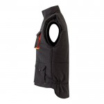 Chaleco laboral unisex multibolsillos de poliéster 120 g/m2 color naranja tercera vista