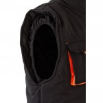 Chaleco laboral unisex multibolsillos de poliéster 120 g/m2 color naranja sexta vista