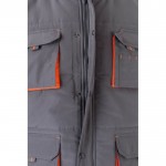 Chaleco laboral unisex multibolsillos de poliéster 120 g/m2 color naranja oscuro quinta vista