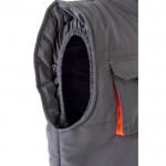 Chaleco laboral unisex multibolsillos de poliéster 120 g/m2 color naranja oscuro sexta vista