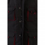 Chaleco laboral unisex multibolsillos de poliéster 120 g/m2 color rojo oscuro quinta vista