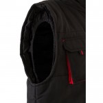 Chaleco laboral unisex multibolsillos de poliéster 120 g/m2 color rojo oscuro sexta vista