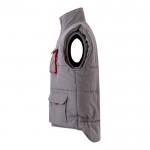 Chaleco laboral unisex multibolsillos de poliéster 120 g/m2 color rojo tercera vista