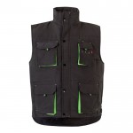 Chaleco laboral unisex multibolsillos de poliéster 120 g/m2 color verde bosque