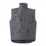 Chaleco laboral unisex multibolsillos de poliéster 120 g/m2 color verde