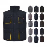 Chaleco laboral unisex multibolsillos de poliéster 120 g/m2 varios colores