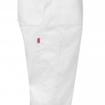 Mono de trabajo de algodón y poliéster con cremallera 200 g/m2 color blanco septima vista