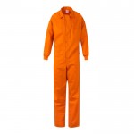 Mono de trabajo de algodón y poliéster con cremallera 200 g/m2 color naranja