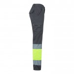 Pantalón de trabajo en algodón y poliéster visible 240 g/m2 color gris cuarta vista