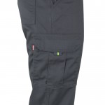 Pantalón de trabajo en algodón y poliéster visible 240 g/m2 color gris quinta vista
