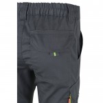 Pantalón de trabajo en algodón y poliéster visible 240 g/m2 color gris sexta vista