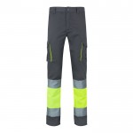 Pantalón de trabajo en algodón y poliéster visible 240 g/m2 color gris