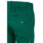 Pantalón de trabajo en algodón y poliéster visible 240 g/m2 color verde sexta vista