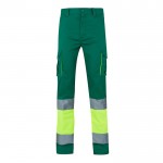 Pantalón de trabajo en algodón y poliéster visible 240 g/m2 color verde