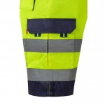 Bermudas para trabajar de colores llamativos y reflectantes 210 g/m2 color amarillo quinta vista