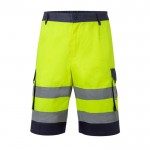 Bermudas para trabajar de colores llamativos y reflectantes 210 g/m2 color amarillo