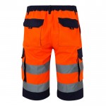 Bermudas para trabajar de colores llamativos y reflectantes 210 g/m2 color naranja segunda vista