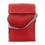 Bolsa nevera de poliéster con cierre superior de velcro color rojo primera vista