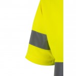 Camiseta técnica para trabajar de poliéster con reflectantes 140 g/m2 color verde sexta vista