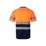 Camiseta laboral técnica extra grande de alta visibilidad 140 g/m2 color naranja segunda vista