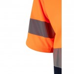 Camiseta laboral técnica extra grande de alta visibilidad 140 g/m2 color naranja sexta vista