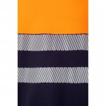 Camiseta laboral bicolor en piqué de algodón y poliéster 150 g/m2 color naranja quinta vista
