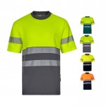 Camiseta laboral bicolor en piqué de algodón y poliéster 150 g/m2 varios colores