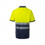 Polo de trabajo de piqué bicolor de manga corta 150 g/m2 color amarillo segunda vista