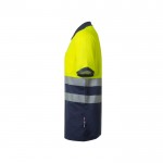 Polo de trabajo de piqué bicolor de manga corta 150 g/m2 color amarillo tercera vista