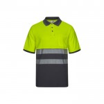 Polo de trabajo de piqué bicolor de manga corta 150 g/m2