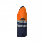 Polo de trabajo de piqué bicolor de manga corta 150 g/m2 color naranja tercera vista