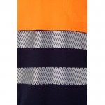 Polo de trabajo de piqué bicolor de manga corta 150 g/m2 color naranja quinta vista