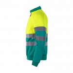 Jersey de trabajo de poliéster con tejido polar 300 g/m2 color verde tercera vista