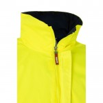 Parka laboral extra grande de poliéster de alta visibilidad 190 g/m2 color amarillo quinta vista