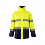 Parka laboral extra grande de poliéster de alta visibilidad 190 g/m2 color amarillo